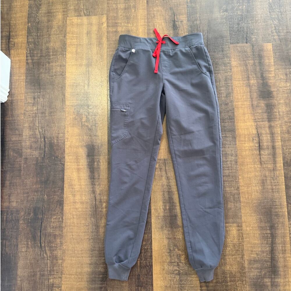 Figs Zamora Jogger Charcoal Gray Scrub Pants Size XS/T